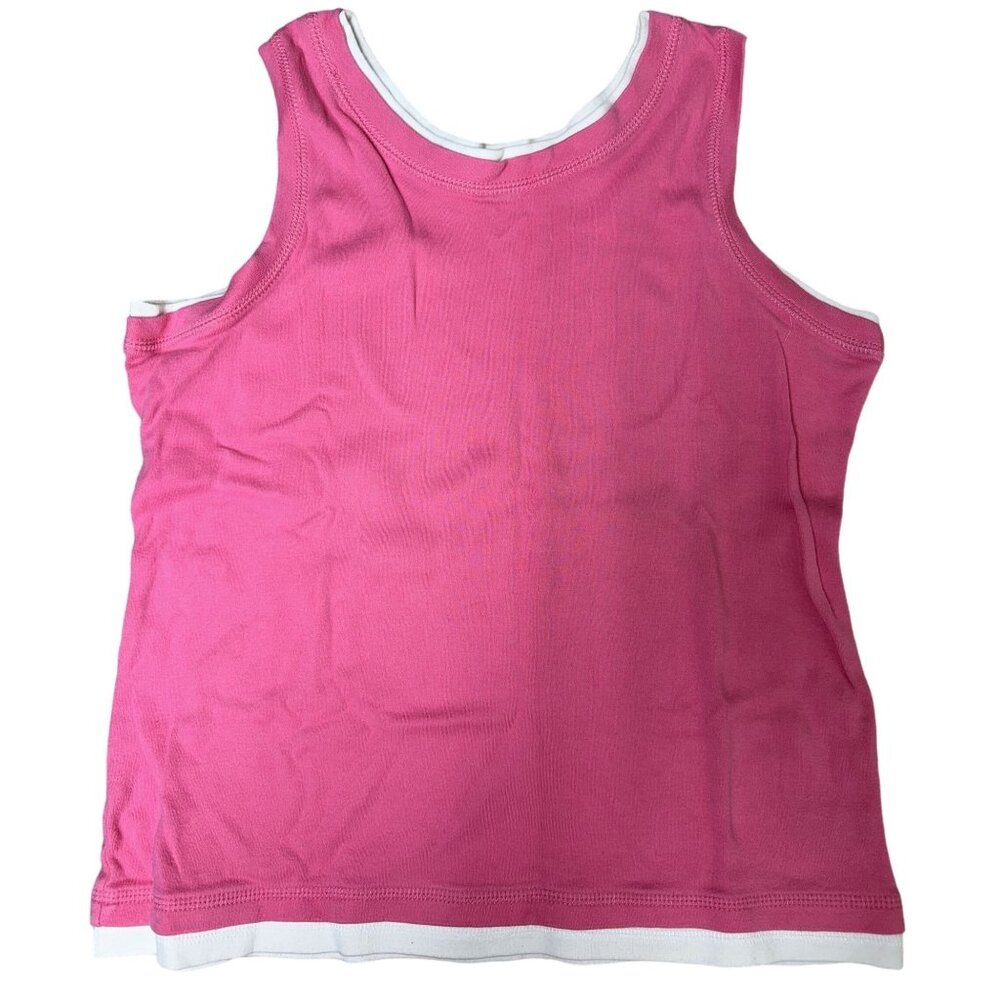 Bobbie Brooks Pink Sleeveless Tank Top L/G (14/16) Cotton Womens Casual Summer